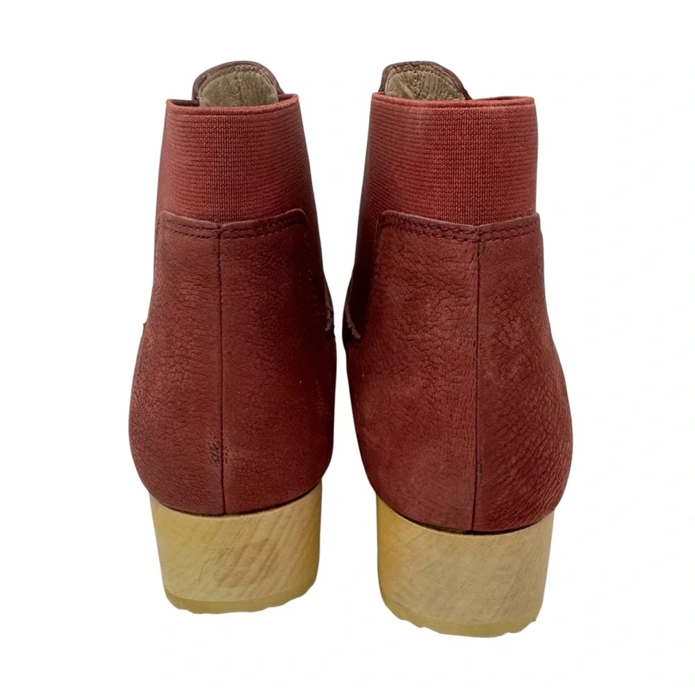 Eileen Fisher Words Oiled Nubuck Clog Bootie Red Cedar NEW 9.5 - Picture 7 of 10